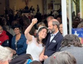 Marc et Claire, le jour de leur mariage.